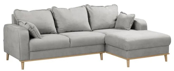 Divano angolare grigio chiaro (angolo destro) Beata - Ropez