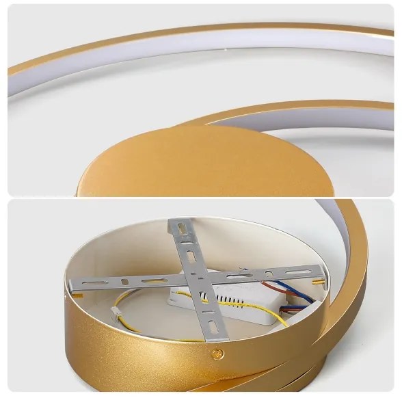 Brilagi - plafoniera LED dimmerabile TWISTER LED/48W/230V Ø 50 cm dorata +DO