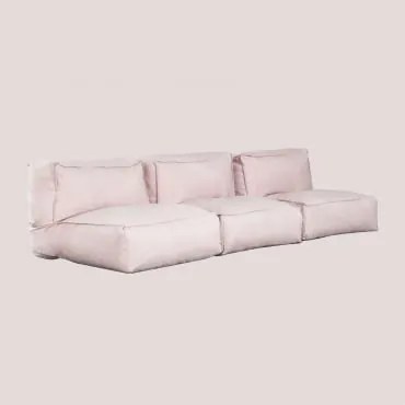 Divano componibile da giardino 3 pezzi Dojans Rosa Marshmallow - Sklum