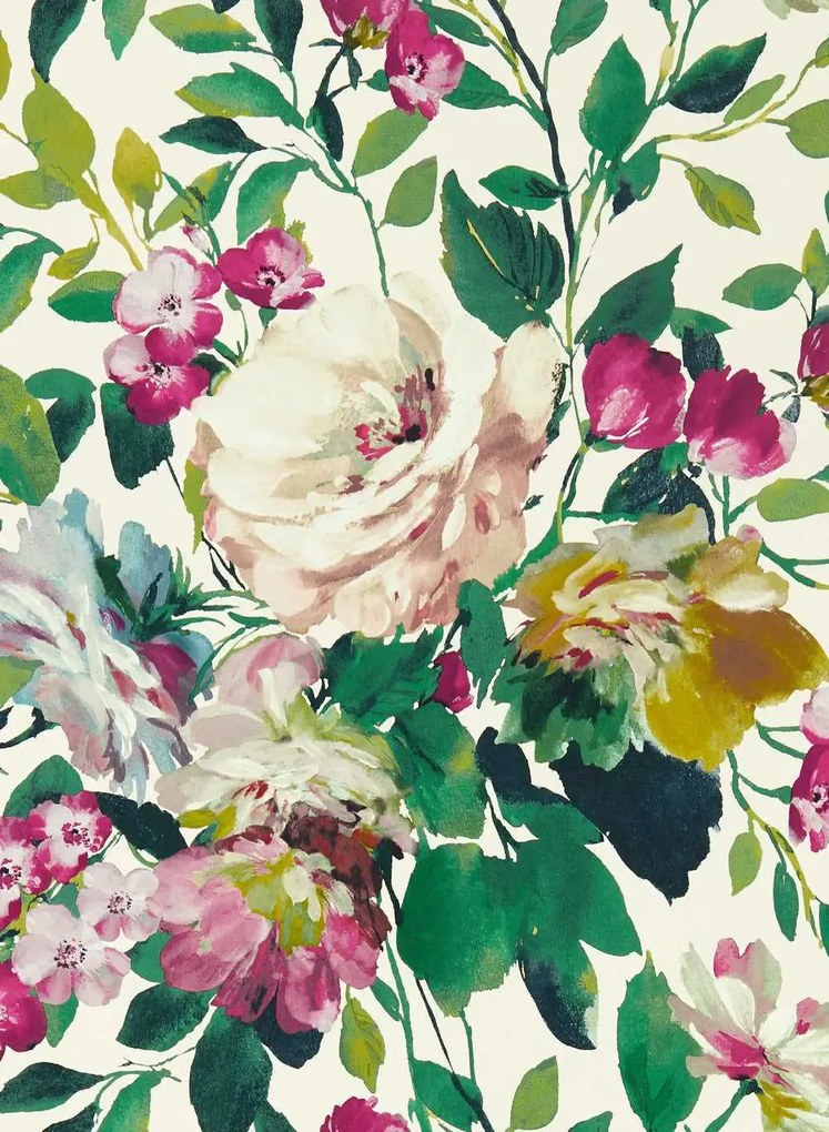 Clarke & Clarke Tapete Bloom - Fuchsia