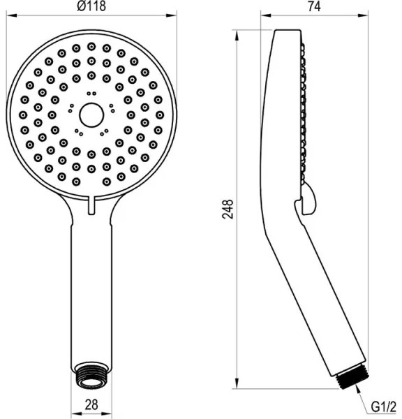 Ravak X07P009 - Doccetta a mano FLAT in cromo lucido
