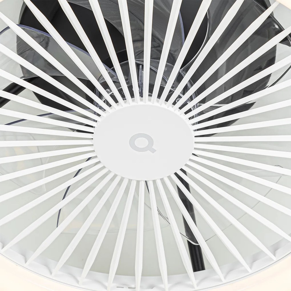 Ventilatore da soffitto smart nero 54 cm con LED dimmerabile e telecomando - Dave
