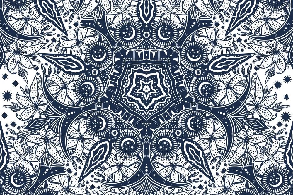 Carta da parati autoadesiva – Ornamento giglio selvatico