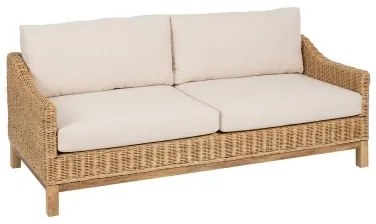 Divano da Giardino Naturale Legno di mango Foam Fibra naturale 180 x 86 x 80 cm