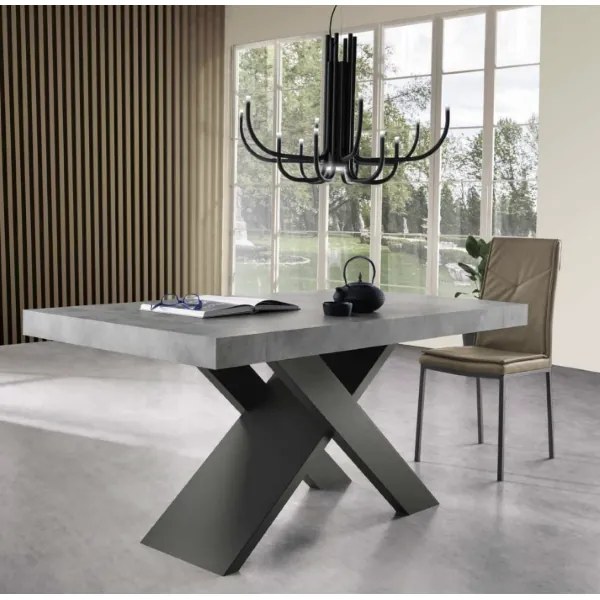 Tavolo sala da pranzo allungabile 260 cm in laminato KARMA Cemento