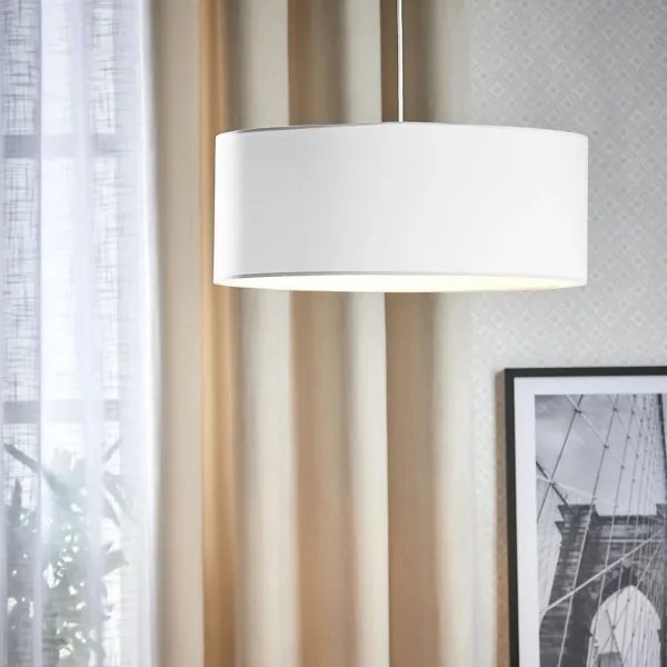 Eglo 79065 - Lampadario sospeso con cavo SITIA 3xE27/60W/230V bianco