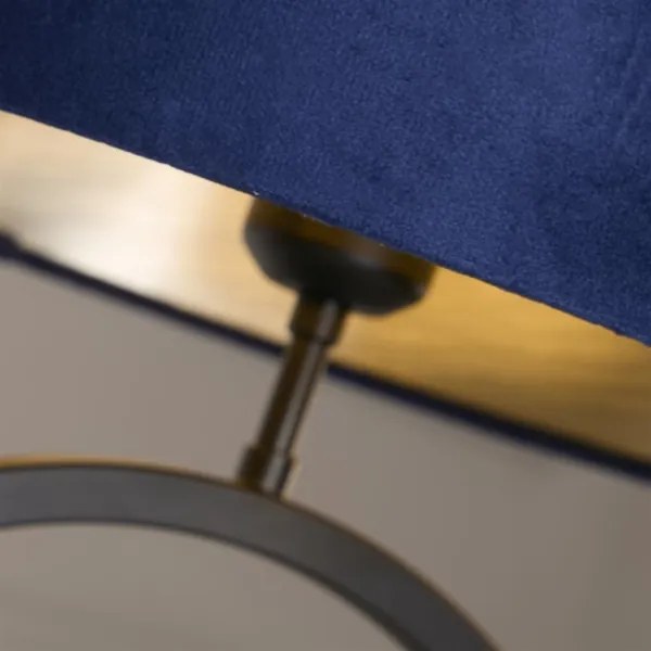 Searchlight EU93101AZ - Lampada da tavolo ELEGANT 1xE27/60W/230V blu