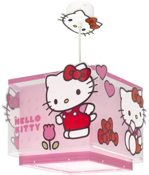 Dalber 73262 - Lampadario per bambini HELLO KITTY 1xE27/15W/230V rosa