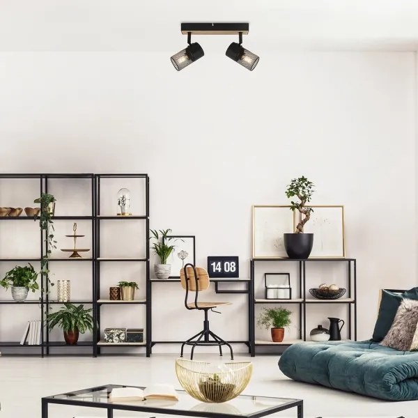 Rabalux 71152 - Faretto METTA 2xE14/40W/230V quercia