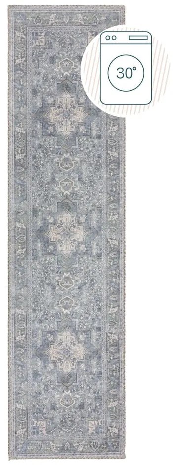 Passatoia lavabile verde con fibra riciclata 60x230 cm Windsor - Flair Rugs