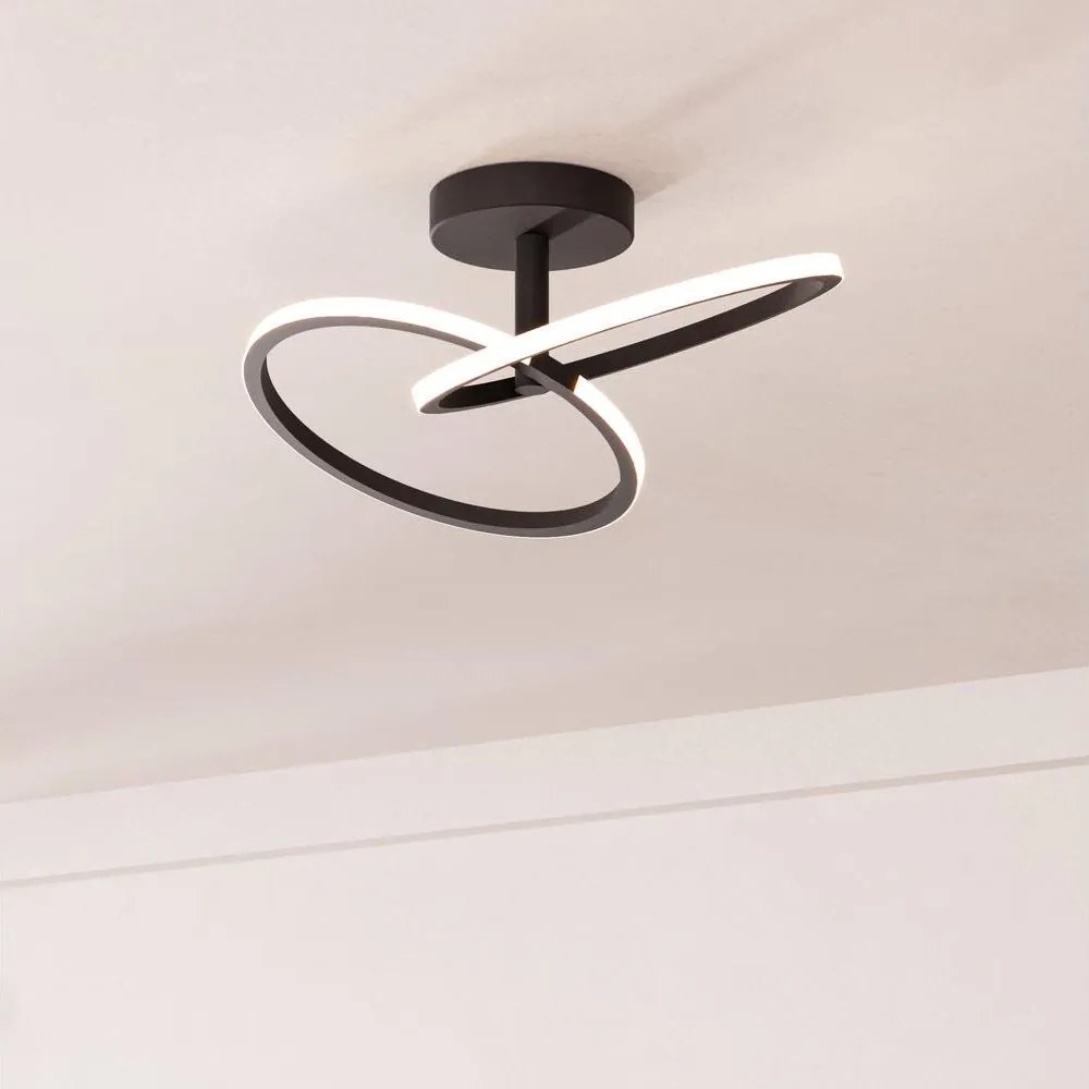 Eglo 902144 - Plafoniera LED CONGIUNTI LED/12W/230V 2700/4000/6500K nero