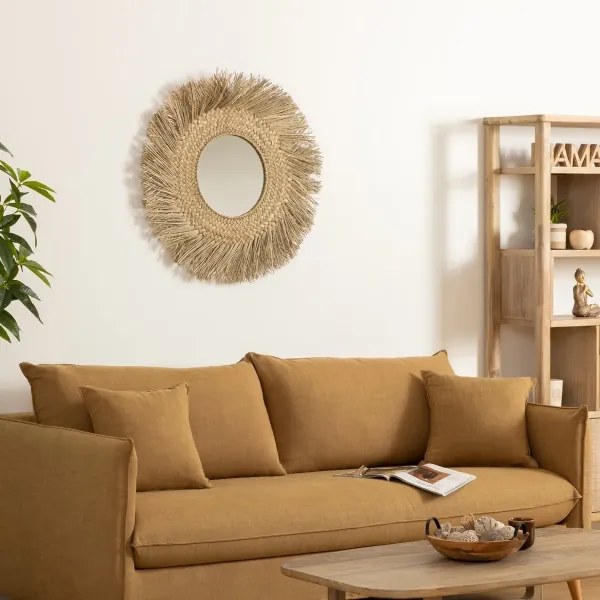 Atmosphera - Specchio da parete AEL diametro 80 cm canna