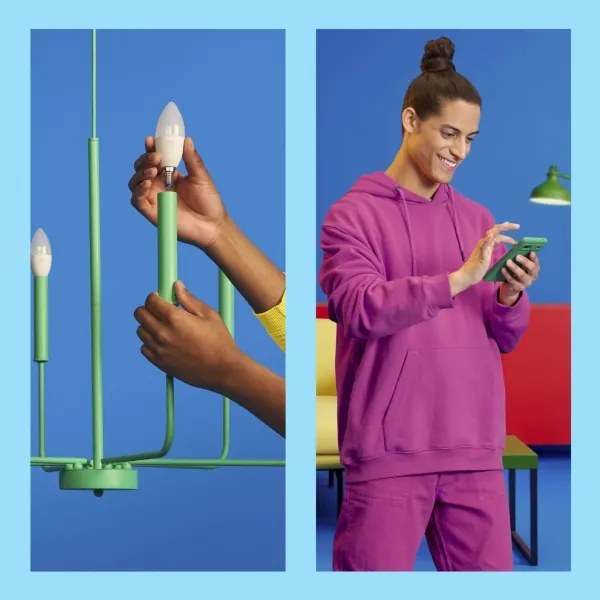 SET 3xLED RGBW Lampadina dimmerabile C37 E14/4,9W/230V 2200-6500K CRI90 Wi-Fi-WiZ