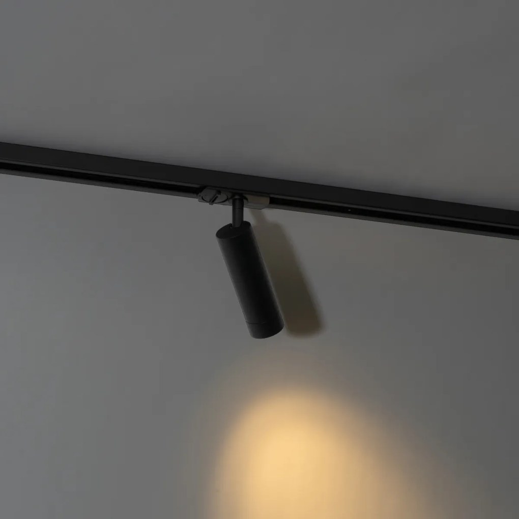 Faretto moderno nero per sistema a binario monofase da 35 mm - Iconic Jeana Luxe