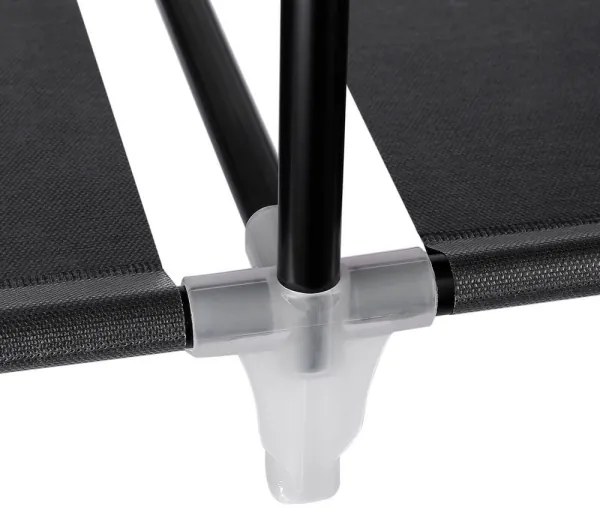 Armadio salvaspazio in tessuto MATIS 150x175 cm, nero, con ripiani e asta appendiabiti