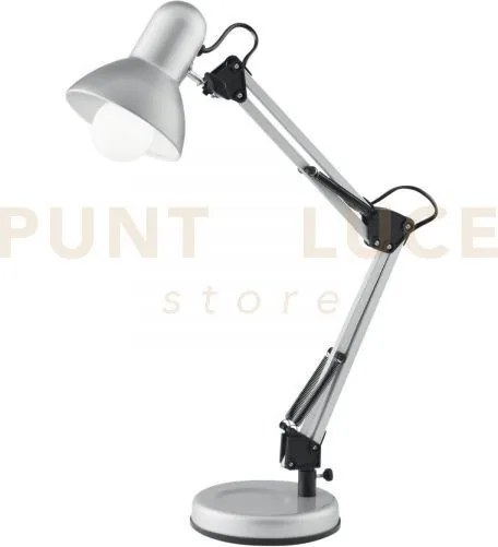 Lampada da lettura architetto silver con base di appoggio e fissagg...