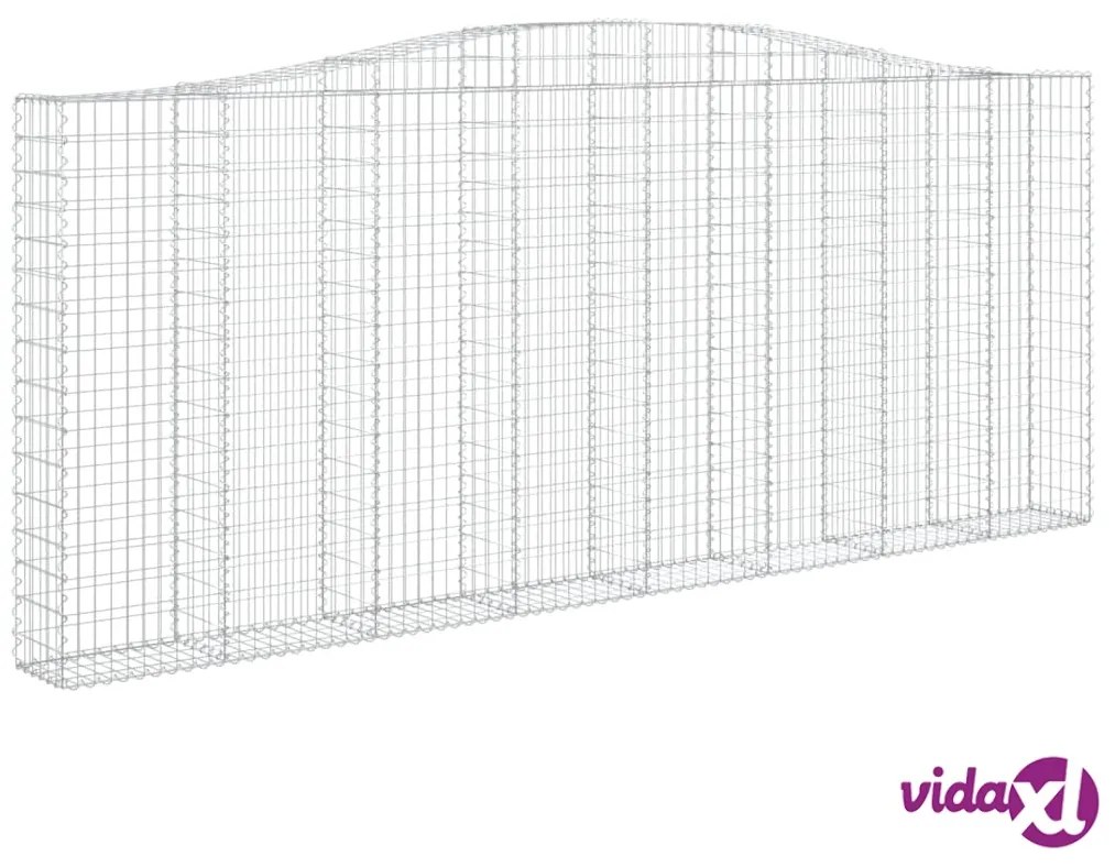 vidaXL Cesto Gabbione ad Arco 400x30x160/180 cm Ferro Zincato