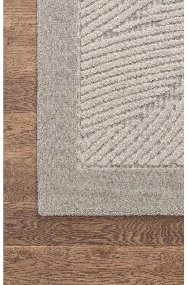 Tappeto in lana grigio chiaro 120x180 cm Tric - Agnella