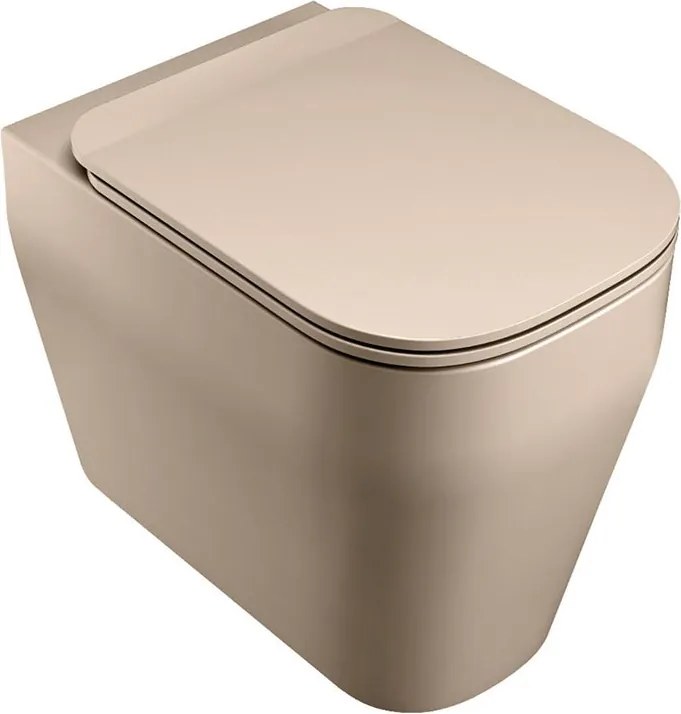Vaso WC filomuro OLYMPIA CERAMICA tutto evo marrone, sedile escluso P 53 x L 36 x H 42.5 cm