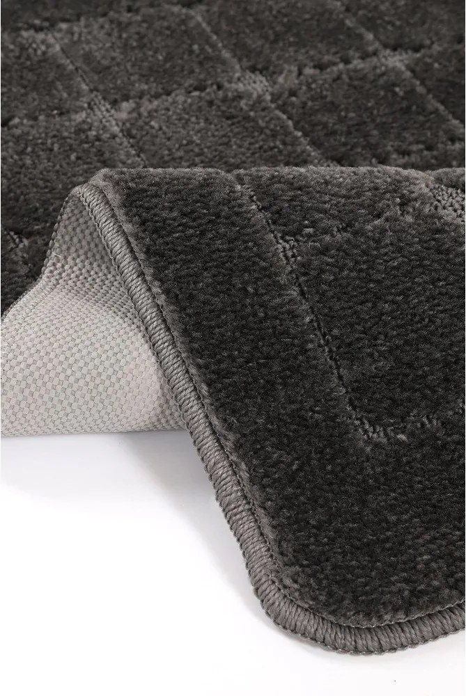 Set di tappetini per il bagno color antracite 2 pz 50x80 cm Kareli – Foutastic
