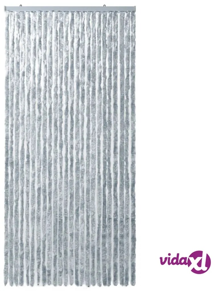 vidaXL Zanzariera Bianco e Grigio 100x220 cm Ciniglia