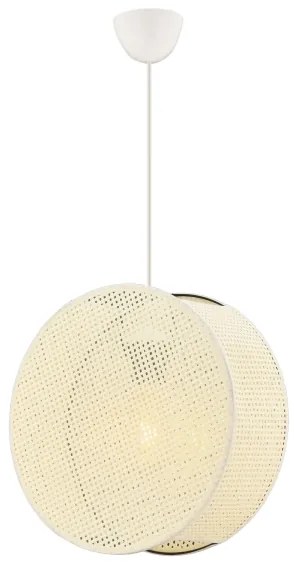 Lampada a sospensione con cavo BIG DRUM 1xE27/60W/230V color crema