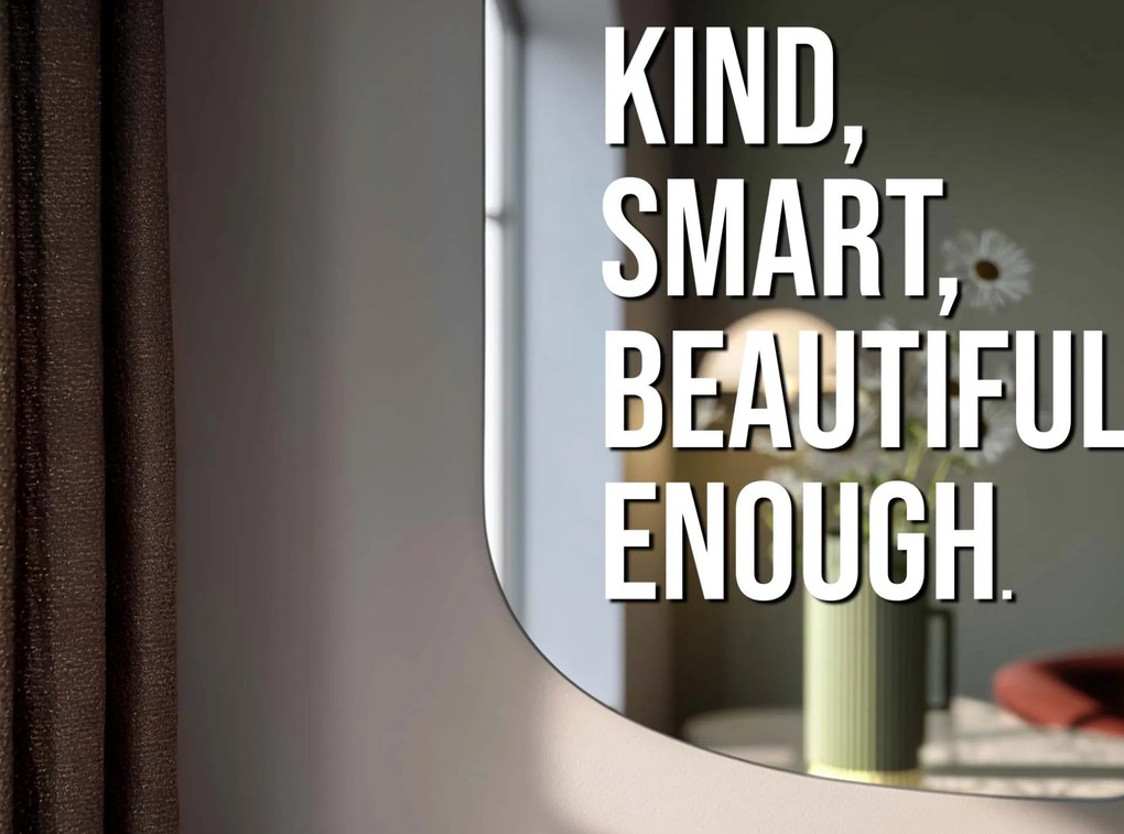Adesivo per specchio S23 – You are kind, smart, beautiful, enough.