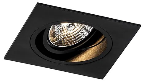 Set di 6 Faretto da incasso moderno nero regolabile - CHUCK 70