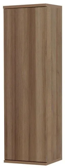 Colonna bagno sospesa 33 cm rovere cannettato con ripiani Wise