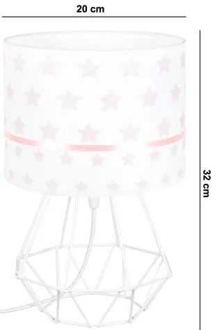 Lampada per bambini PIKKI 1xE27/60W/230V rosa