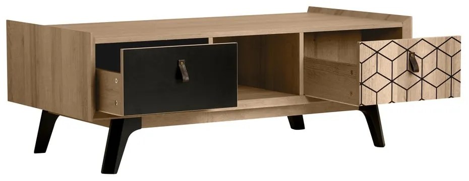 Tavolino in legno di quercia con 2 cassetti Ceilan Ceilam - Marckeric