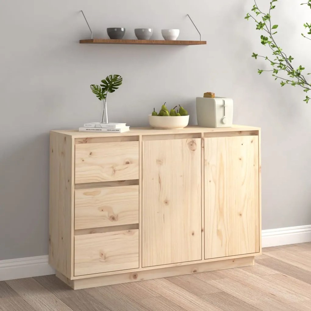 Credenza 111x34x75 cm in legno massello di pino