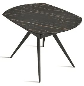 Tavolo allungabile 180 cm piano grčs porcellanato effetto marmo Nero ACHILLE