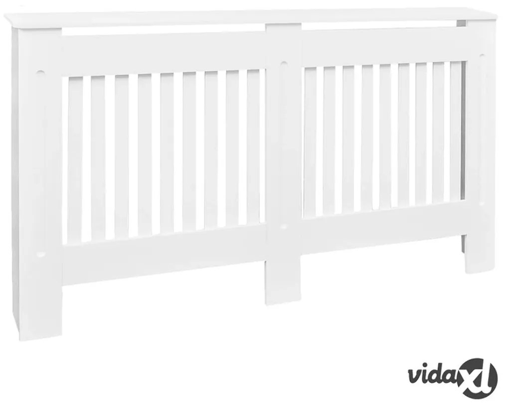 vidaXL Armadietto Copritermosifone in MDF Bianco 152 cm