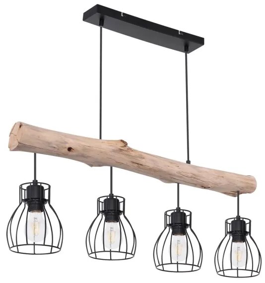 Globo 15326-4N - Lampadario a sospensione con filo MINA 4xE27/40W/230V