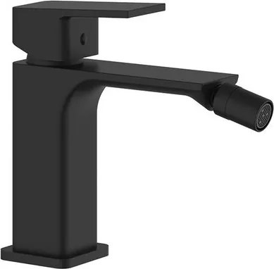 Rubinetto per bidet getto aerato Axum OTTONE MELODA nero con piletta