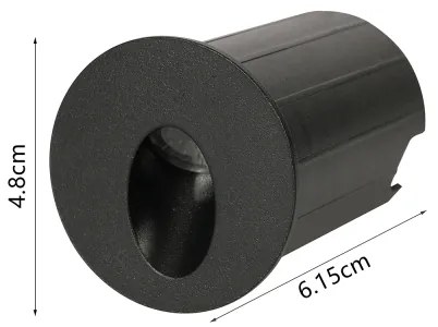 Brilagi - LED lampada da incasso per esterni STAIRDOT LED/2W/230V, nero, IP65, rotonda