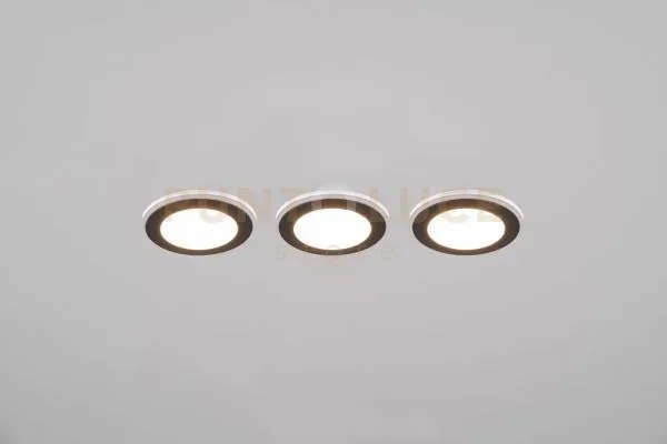 Argus kit 3 faretti da incasso led 1w-4w 350lm, 3000k rotondi bordo...
