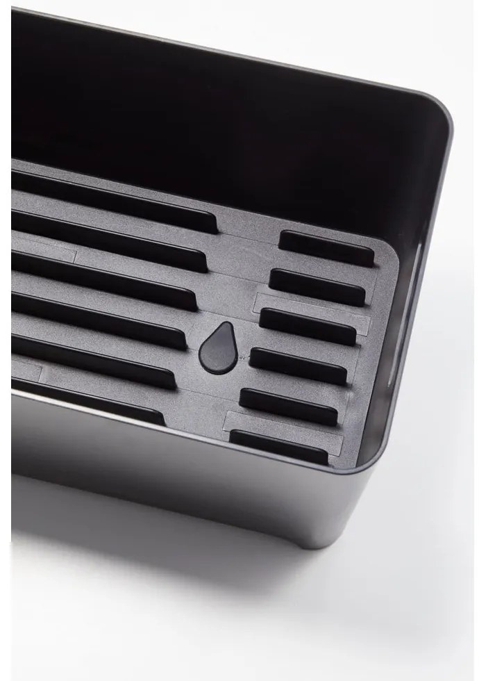 Vassoio di raccolta Yamazaki nero Tower - YAMAZAKI