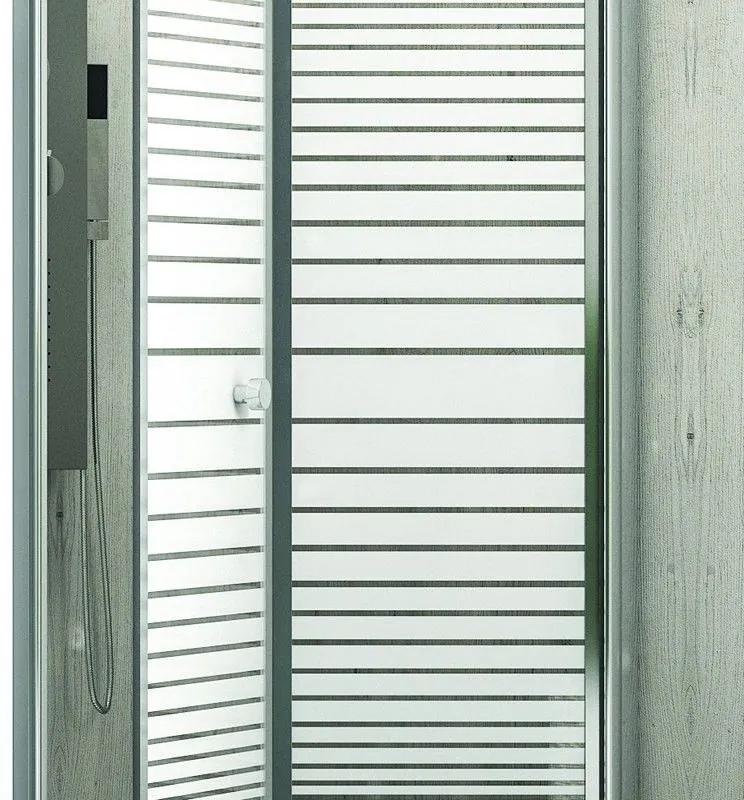 Kamalu - porta doccia 85cm a libro vetro serigrafato altezza 180cm km4000s