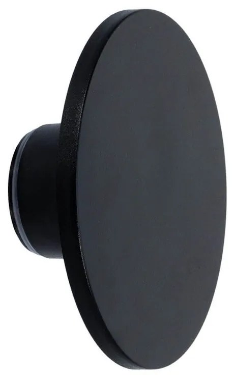 Applique LED IP65 Luce Indiretta 12W Tonda Nera Colore Bianco Caldo 3.000K