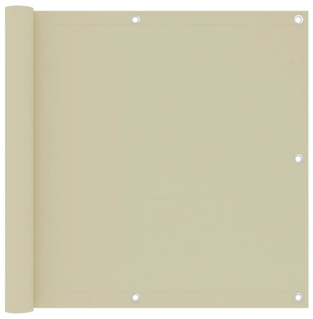 Paravento Da Balcone Crema 90x300 Cm Tessuto Oxford /
