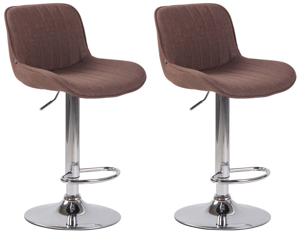 Set Barhocker Lentini Stoff: Eleganza E Comfort Unici Per La Tua Casa / Grau / Chrom