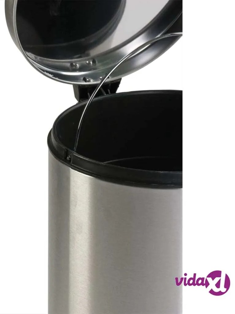 EKO Pattumiera a Pedale Classic 30 L Argento Opaco
