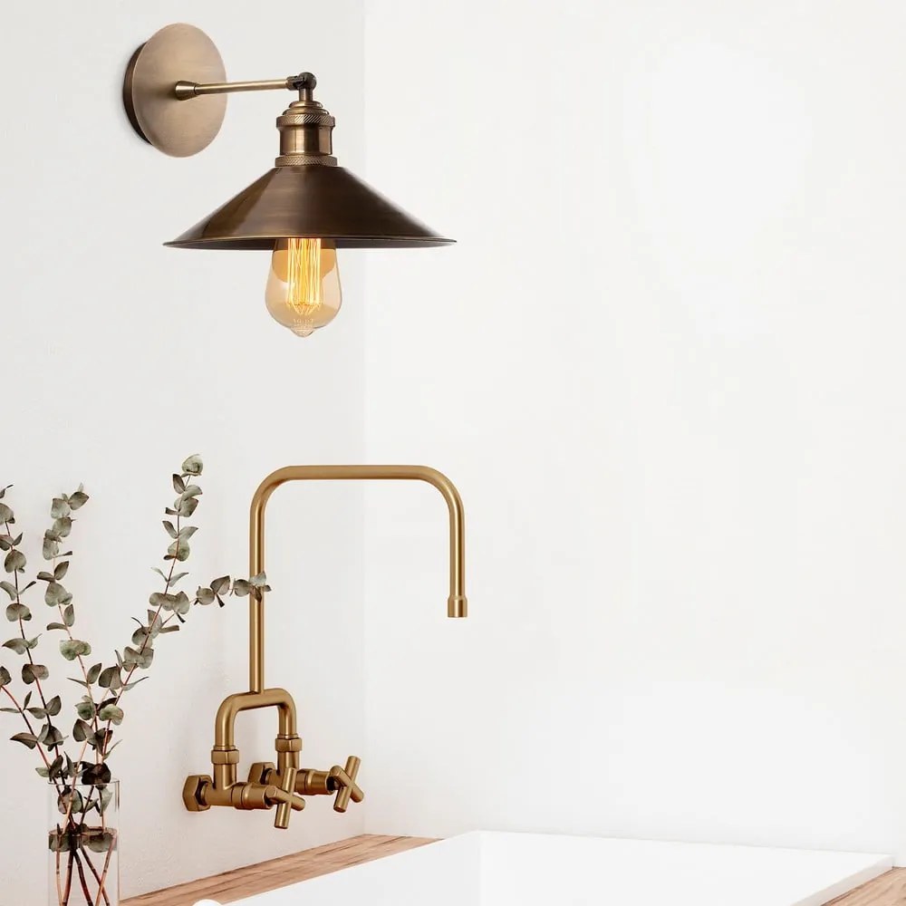 Lampada da parete dorata ø 24 cm Sivani – Opviq lights