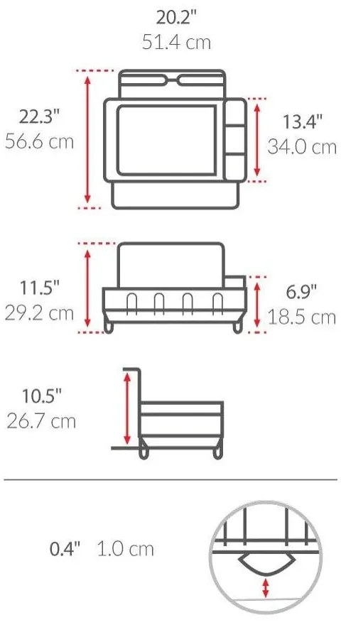 Vassoio di raccolta in acciaio inox - simplehuman