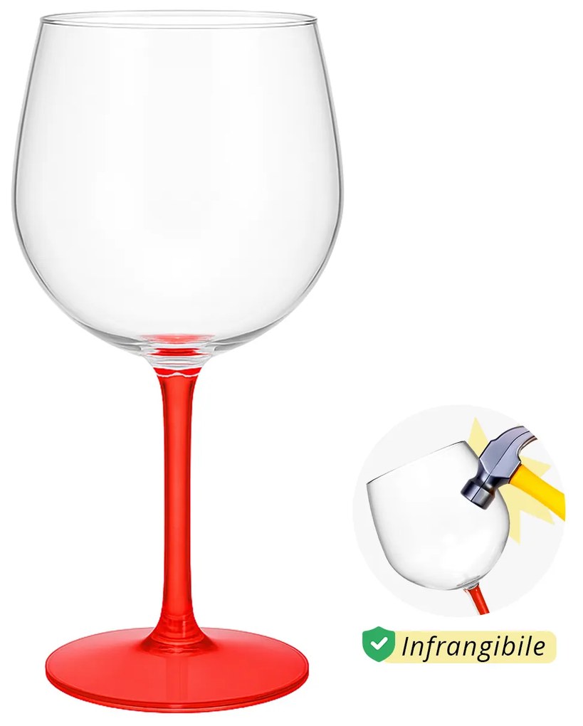 Calice cocktail in tritan 582 ml rosso Ballon