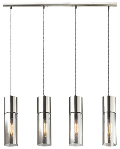 GLOBO 21000-4HN - Lampadario a sospensione con filo ANNIKA 4xE27/25W/230V cromo