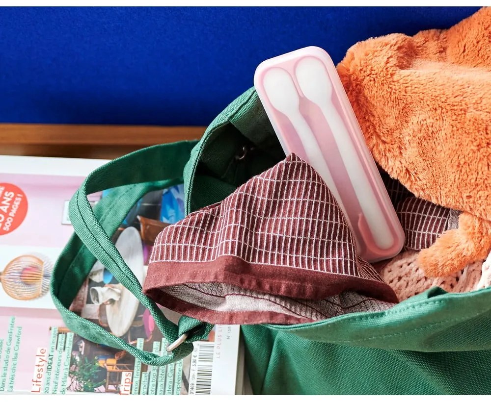 Posate di plastica per bambini in bianco e azzurro 2 pz. Sailors bay - Mepal