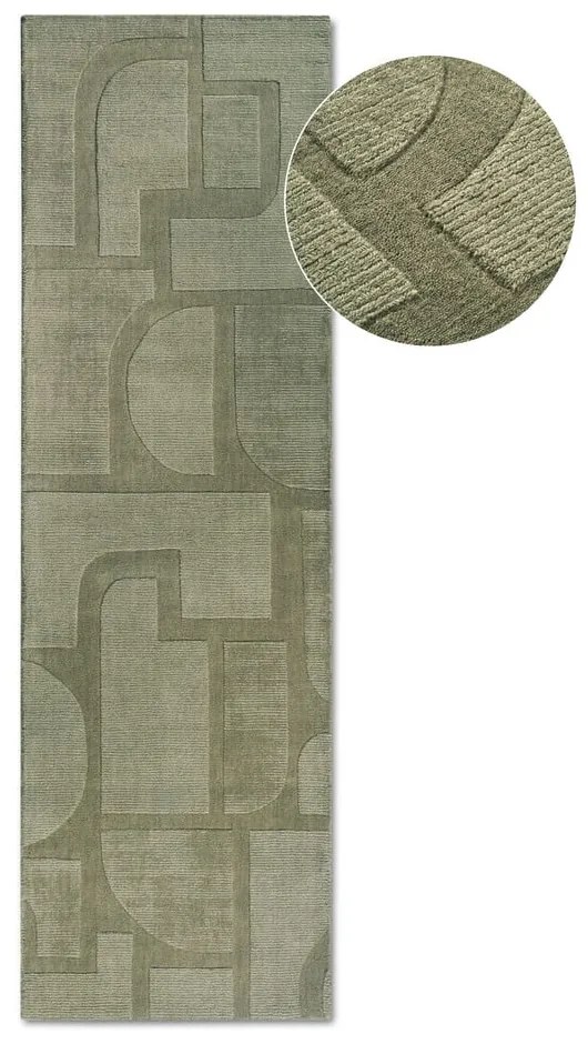 Passatoia verde in lana tessuto a mano 80x250 cm Alexis - Villeroy&amp;Boch